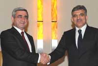 Президент Армении Серж Саркисян и президент Турции Абдулла Гуль