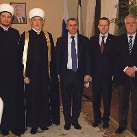 Встреча муфтия шейха Равиля Гайнутдина с председателем Госсовета Республики Крым Владимиром Константиновым